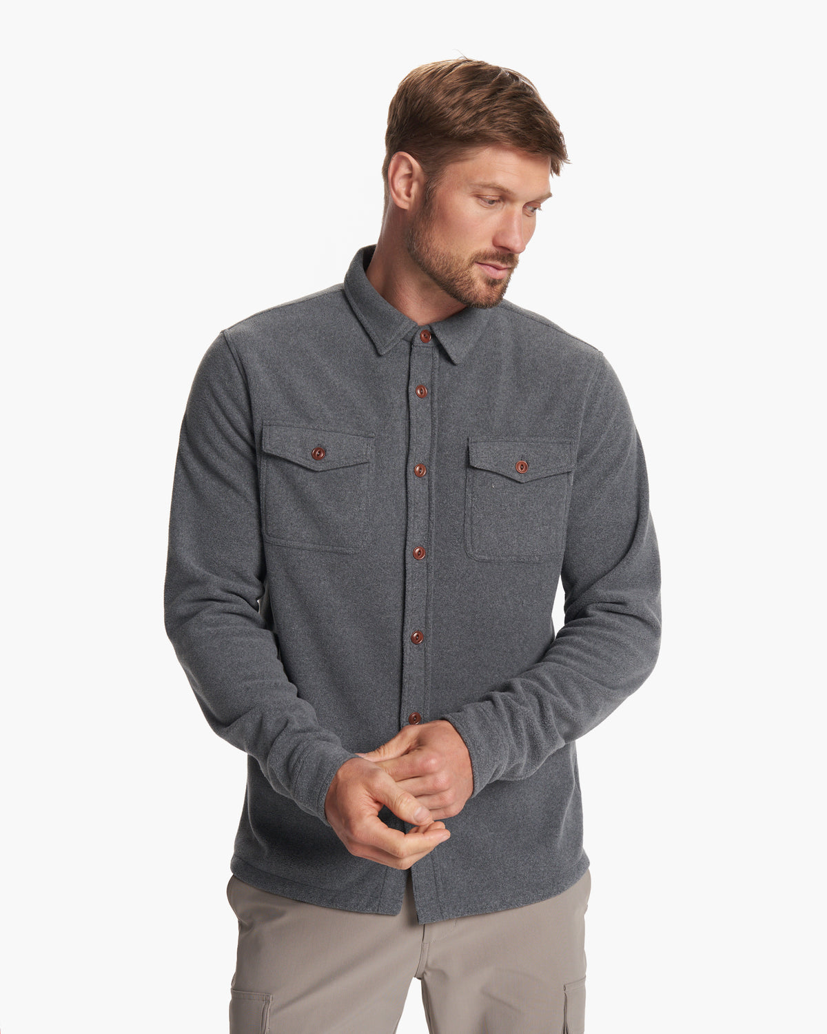 Aspen Shirt Jacket Men's Heather Grey Shirt Jacket | Vuori shop