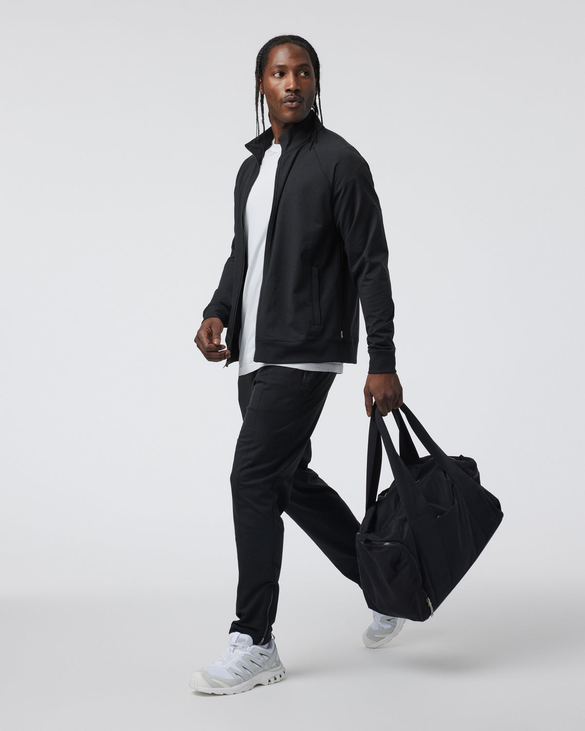 Coronado Novelty Full Zip Men's Black Heather Jacket | Vuori onsale