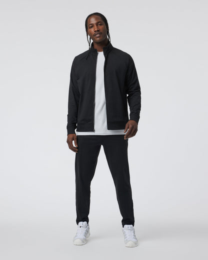 Coronado Novelty Full Zip Men's Black Heather Jacket | Vuori onsale