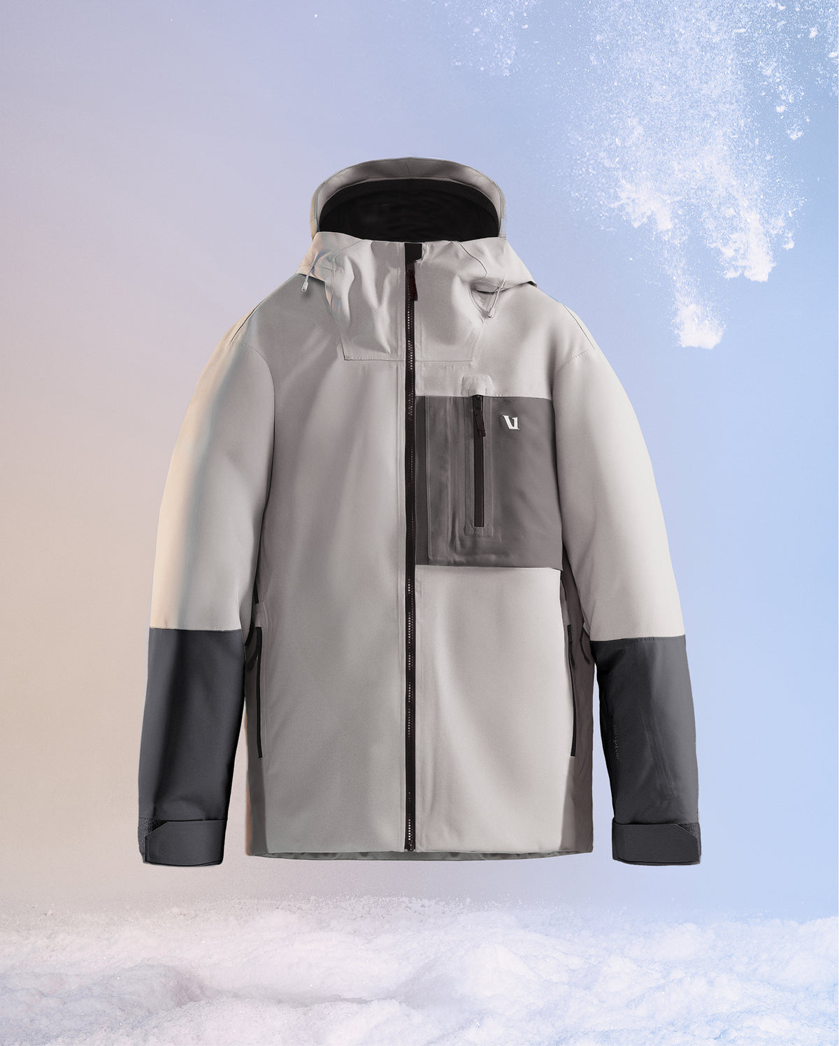Taika Snow Shell Men's Amethyst Grey Ski/Board Jacket | Vuori shop