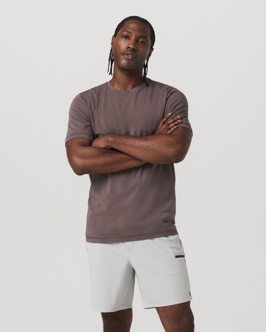 Tuvalu Tee Men's Cotton Short Sleeve T-Shirt in Timber | Vuori online