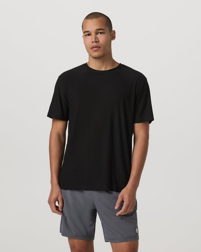 Short Sleeve Strato Tee - Relaxed Fit Men's Black Shirt | Vuori outlet