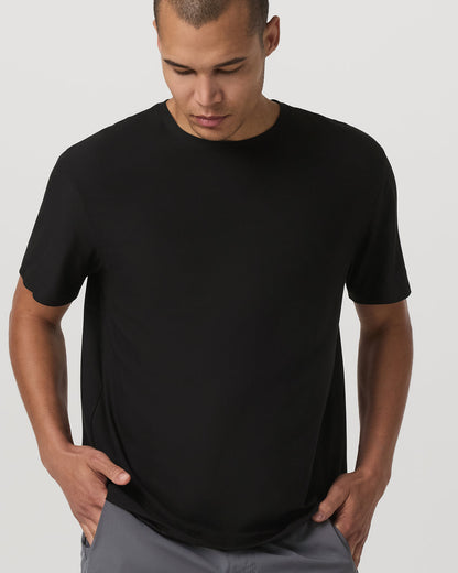 Short Sleeve Strato Tee - Relaxed Fit Men's Black Shirt | Vuori outlet