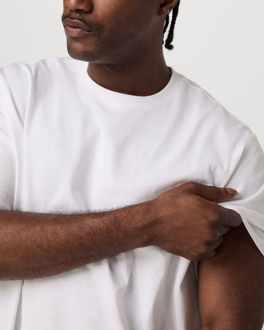 Short Sleeve Heavyweight Cotton Tee Men's White T-Shirt | Vuori onsale