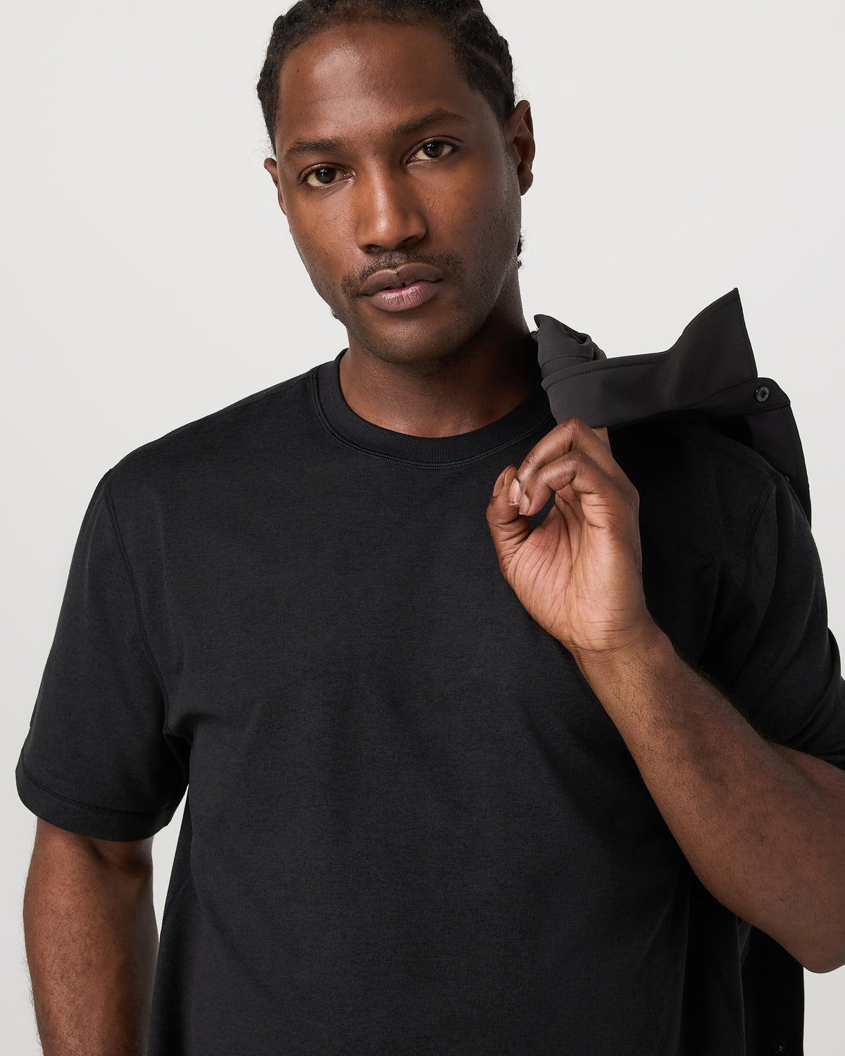 Men's Short Sleeve Ponto Tee - Relaxed Black Heather | Vuori outlet