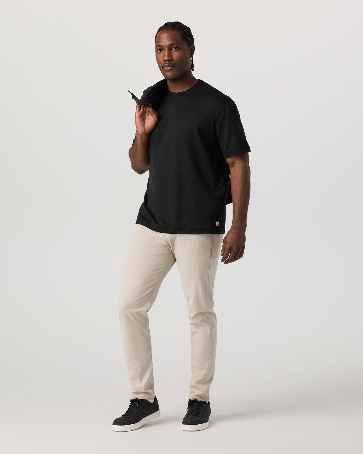 Men's Short Sleeve Ponto Tee - Relaxed Black Heather | Vuori outlet