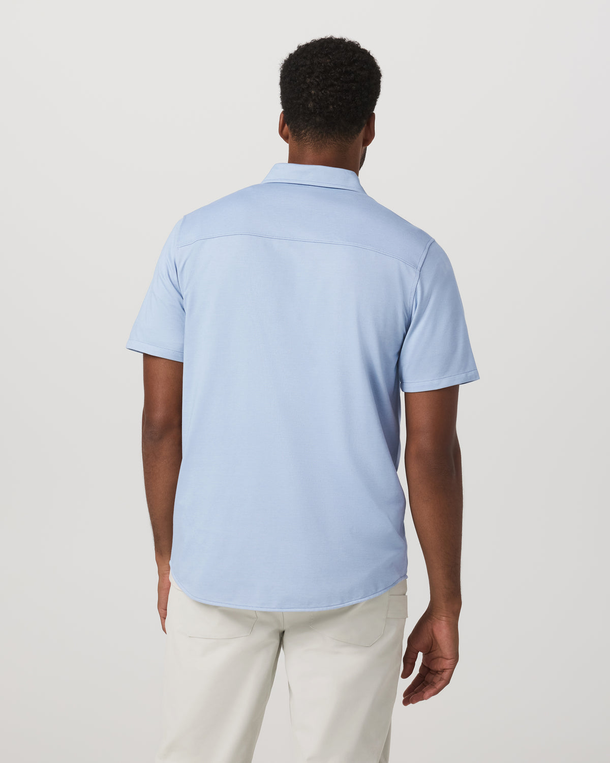 Short Sleeve Knit Oxford Button Down - Classic Fit Blue | Vuori discount
