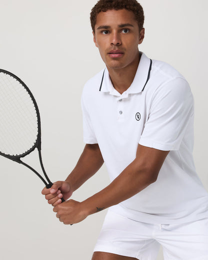 Short Sleeve Gamepoint Polo 2.0 Men's White Polo Shirt | Vuori onsale