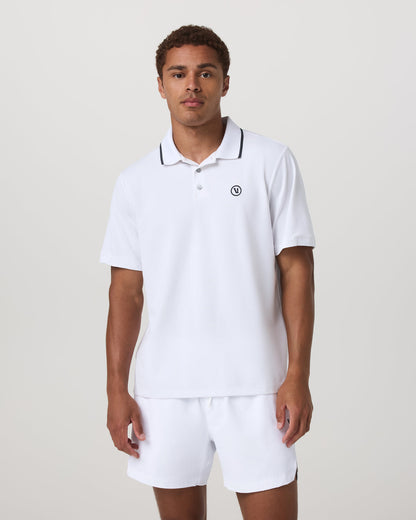 Short Sleeve Gamepoint Polo 2.0 Men's White Polo Shirt | Vuori onsale