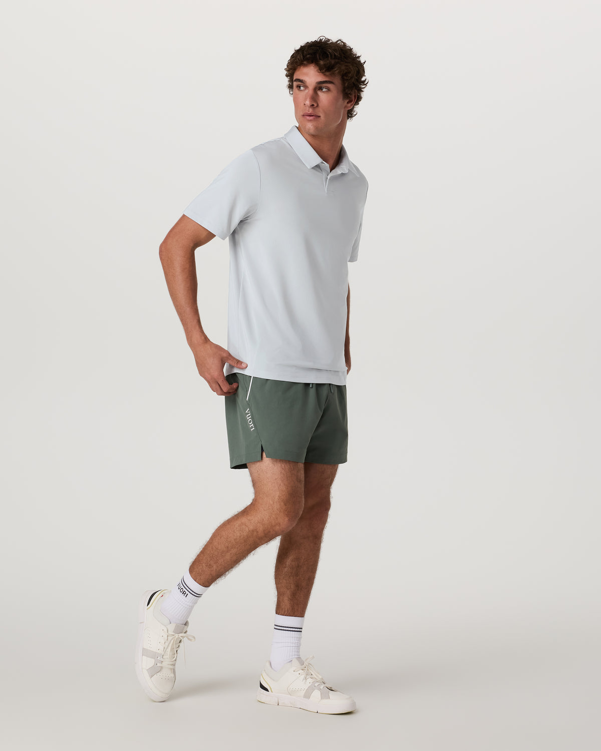 Short Sleeve Viewpoint Polo 2.0 Men's Sky Grey Shirt | Vuori for sale