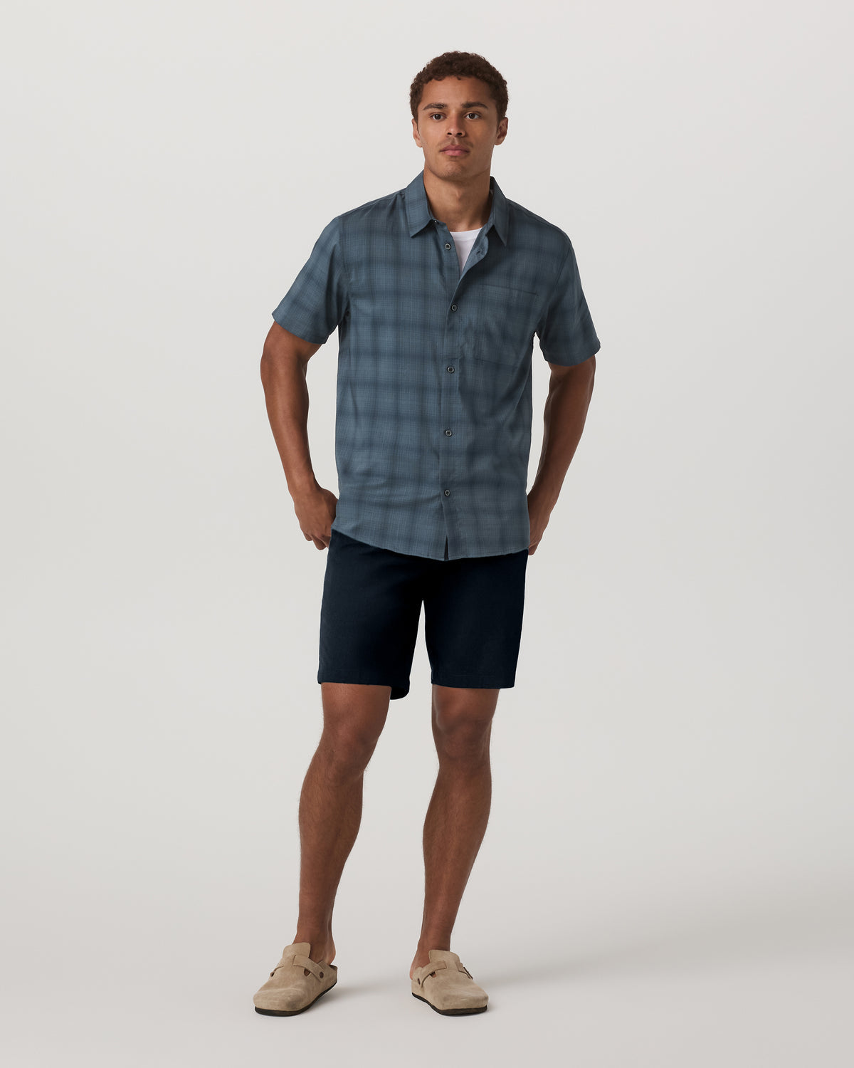 Short Sleeve Plaid Button Down Shirt Men's Abyss Shirt | Vuori online