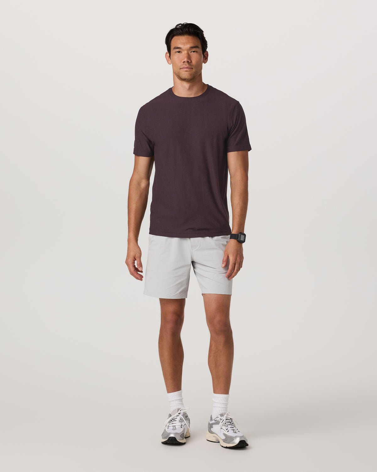 Strato Tech Tee Men's Raisin Heather Performance Shirt | Vuori outlet