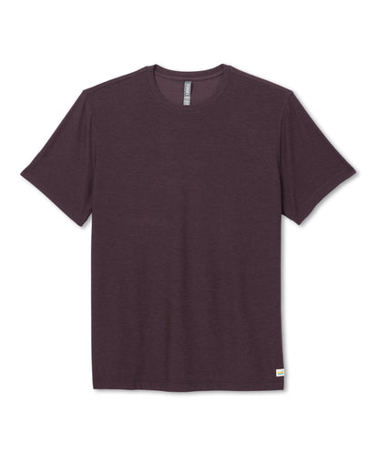 Strato Tech Tee Men's Raisin Heather Performance Shirt | Vuori outlet