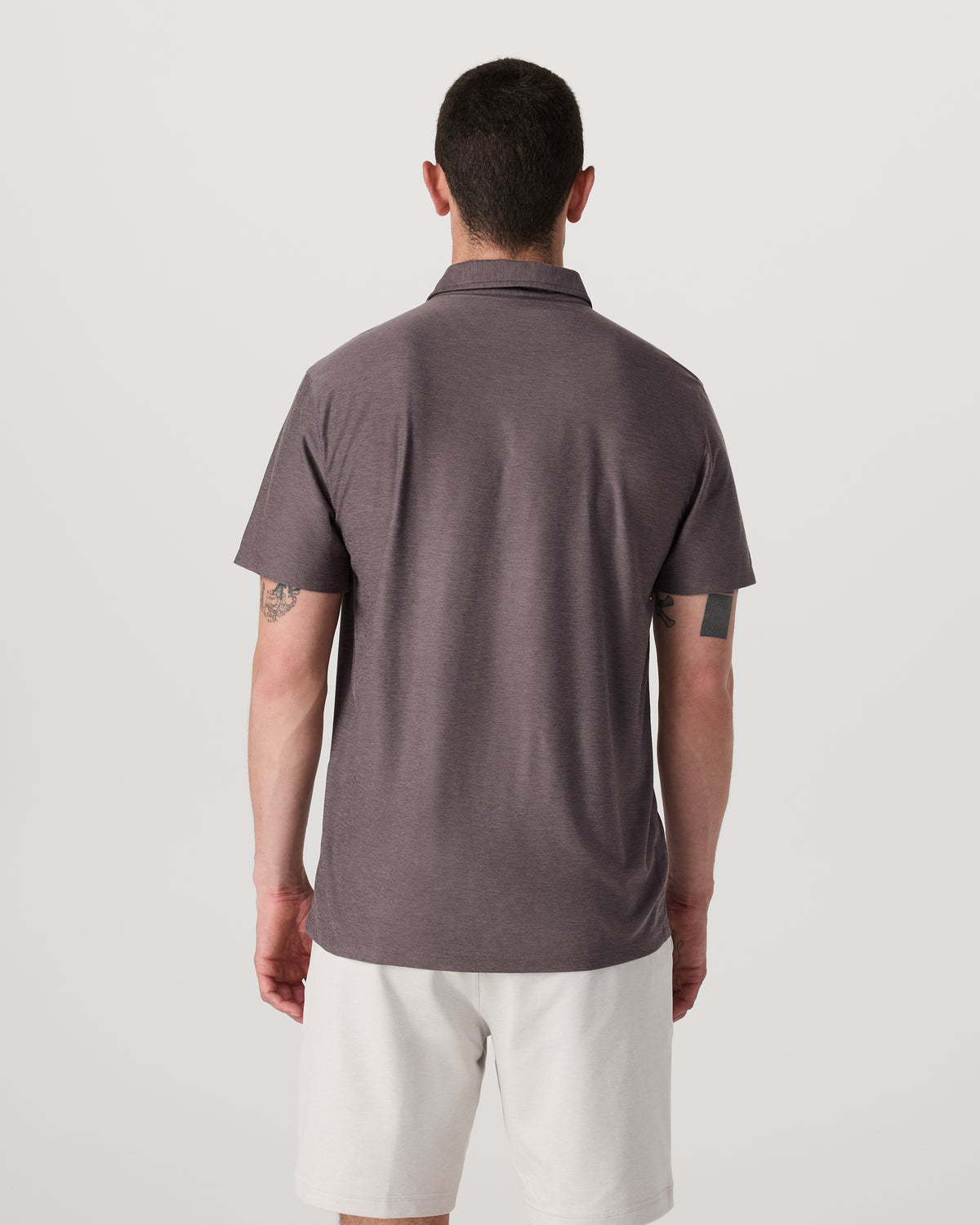 Strato Tech Polo Men's Huckleberry Heather Polo Shirt | Vuori shop