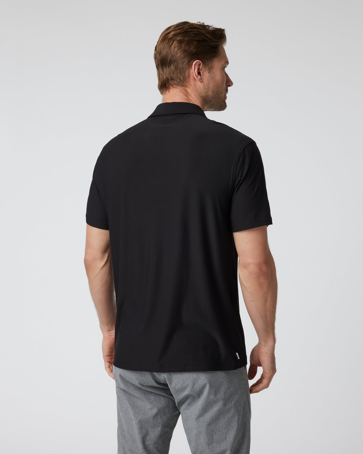 Short Sleeve Strato Button Down Men's Black Shirt | Vuori discount
