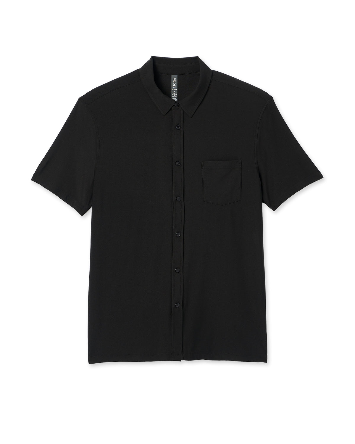 Short Sleeve Strato Button Down Men's Black Shirt | Vuori discount