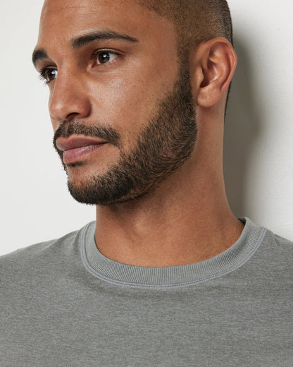 Short Sleeve Ponto Performance Tee Driftwood Heather | Vuori shop