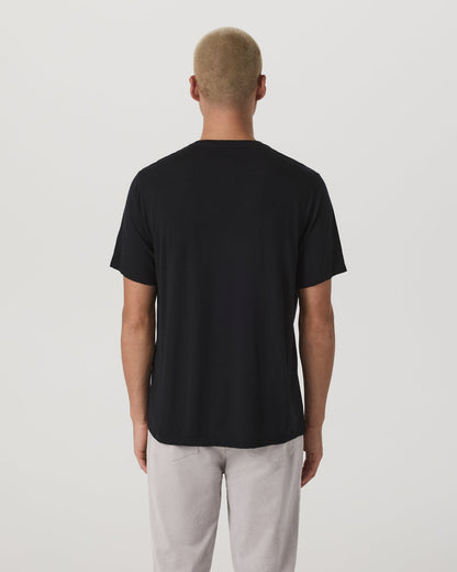 Short Sleeve Merino Wool Tee Men's Black Knit Shirt | Vuori discount