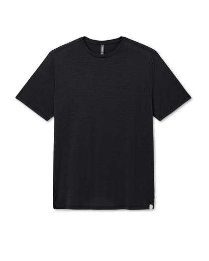 Short Sleeve Merino Wool Tee Men's Black Knit Shirt | Vuori discount