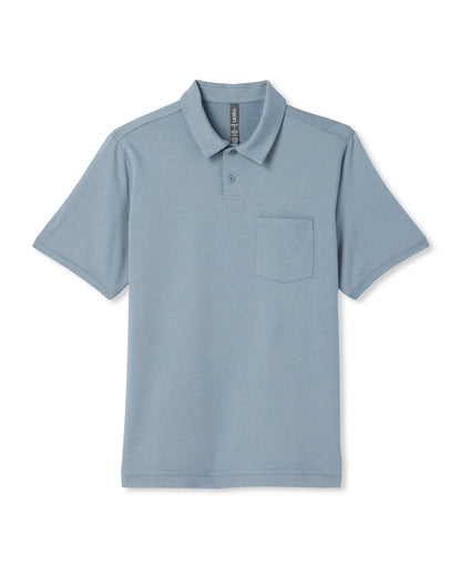 Men's Short Sleeve Ponto Performance Polo Flint Heather | Vuori shop