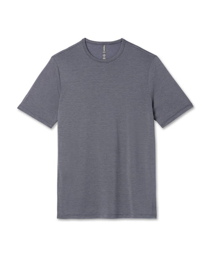 Short Sleeve Marina Stripe Tee Dark Pewter Run Shirt | Vuori sale