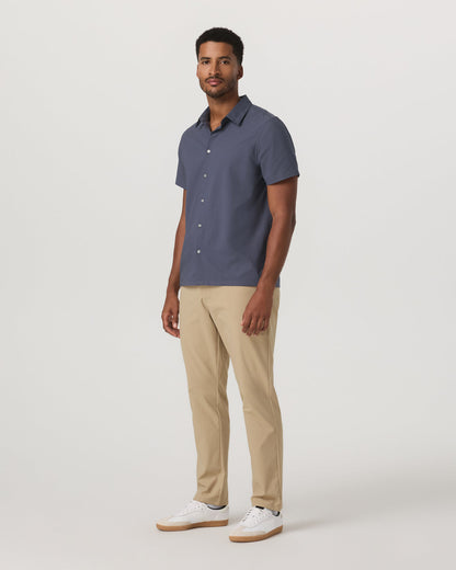 Short Sleeve Manhattan Button Down Men's Azure Shirt | Vuori for sale