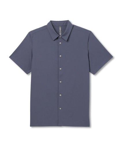 Short Sleeve Manhattan Button Down Men's Azure Shirt | Vuori for sale