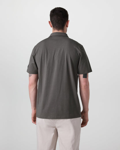 Short Sleeve Feather Polo Warm Grey | Vuori online
