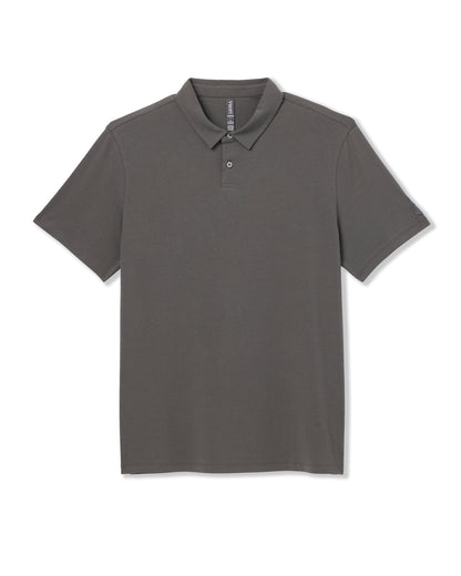 Short Sleeve Feather Polo Warm Grey | Vuori online