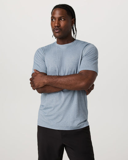 Short Sleeve Everyday Tee Men's Sea Glass Heather Tee | Vuori for sale