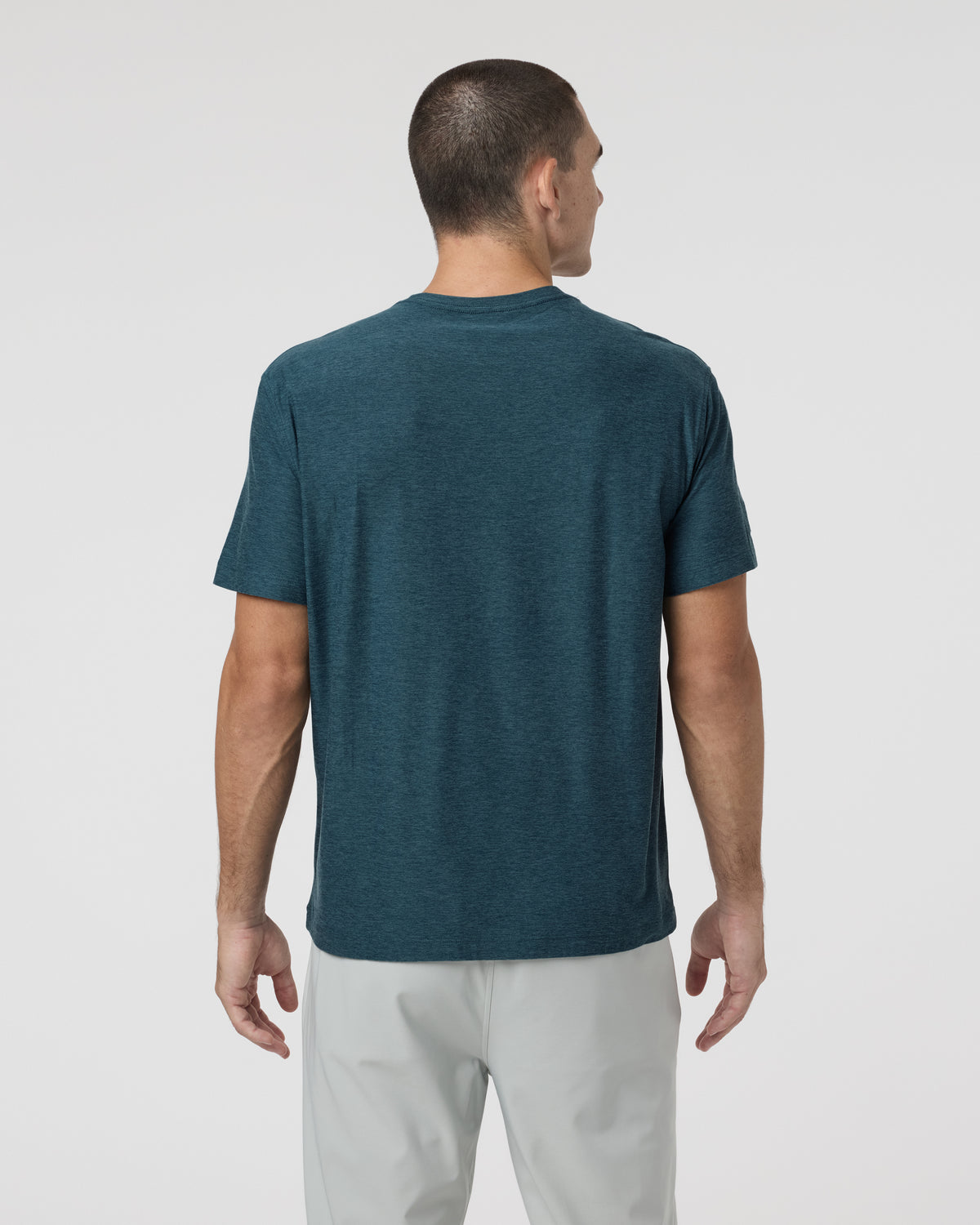 Short Sleeve Strato Pocket Tee - Relaxed Fit Light Deep Sea Heather | Vuori online