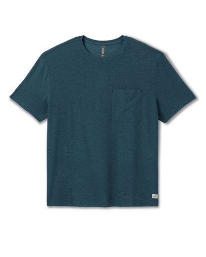 Short Sleeve Strato Pocket Tee - Relaxed Fit Light Deep Sea Heather | Vuori online