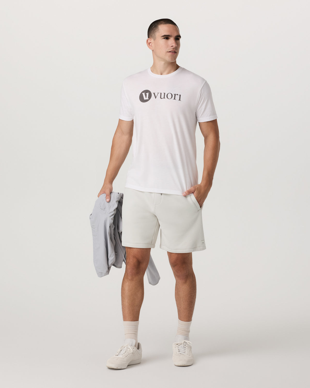 V1 Vuori Wordmark Logo Tee Men's White Logo T-Shirt | Vuori discount