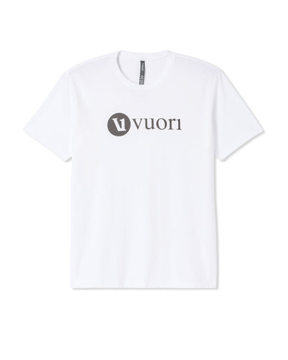 V1 Vuori Wordmark Logo Tee Men's White Logo T-Shirt | Vuori discount
