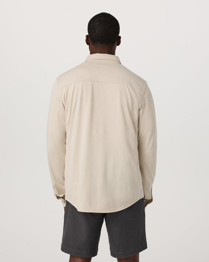 Long Sleeve Knit Oxford Button Down Men's Trench Shirt | Vuori shop