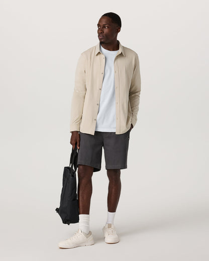 Long Sleeve Knit Oxford Button Down Men's Trench Shirt | Vuori shop