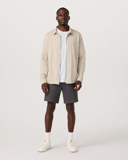 Long Sleeve Knit Oxford Button Down Men's Trench Shirt | Vuori shop