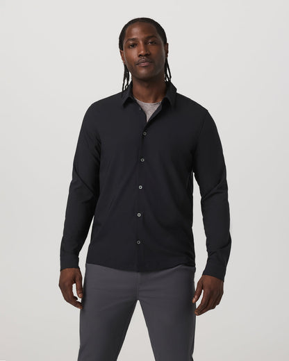 Long Sleeve Manhattan Button Down Men's Black Shirt | Vuori onsale