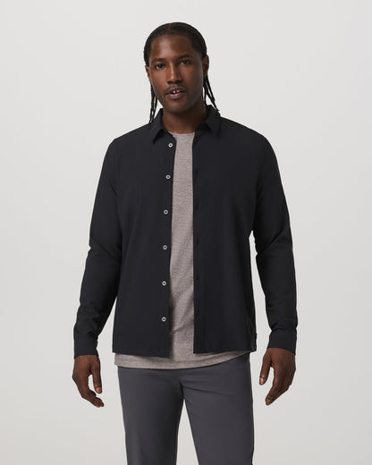 Long Sleeve Manhattan Button Down Men's Black Shirt | Vuori onsale