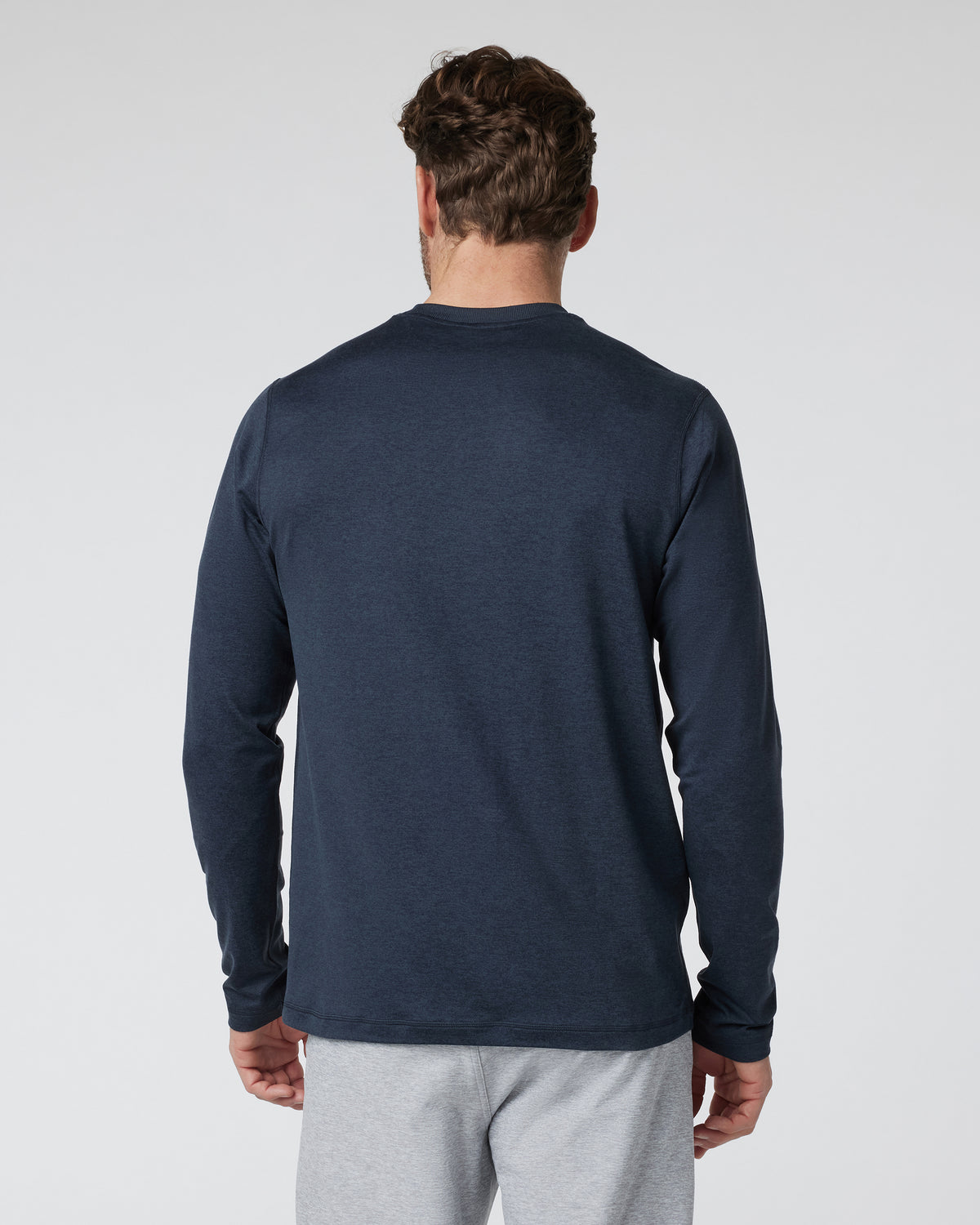 Long Sleeve Ponto Performance Tee Midnight Heather | Vuori for sale