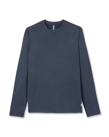 Long Sleeve Ponto Performance Tee Midnight Heather | Vuori for sale