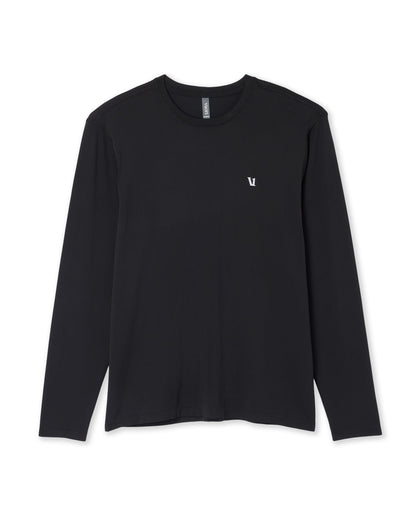 Men's Long Sleeve Clearview Seamless Tee Black | Vuori sale