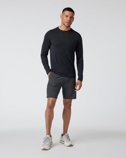 Long Sleeve Current Tech Tee Black T-Shirt | Vuori onsale