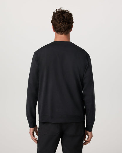 Long Sleeve Coronado Henley - Relaxed Black Heather | Vuori for sale
