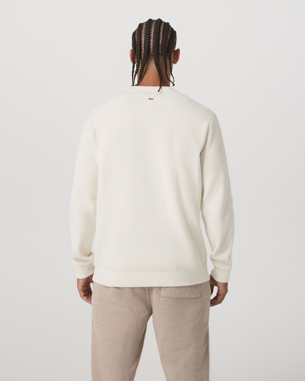 Midweight Rib Sweater Men's Ivory Ribbed Knit Sweater | Vuori online