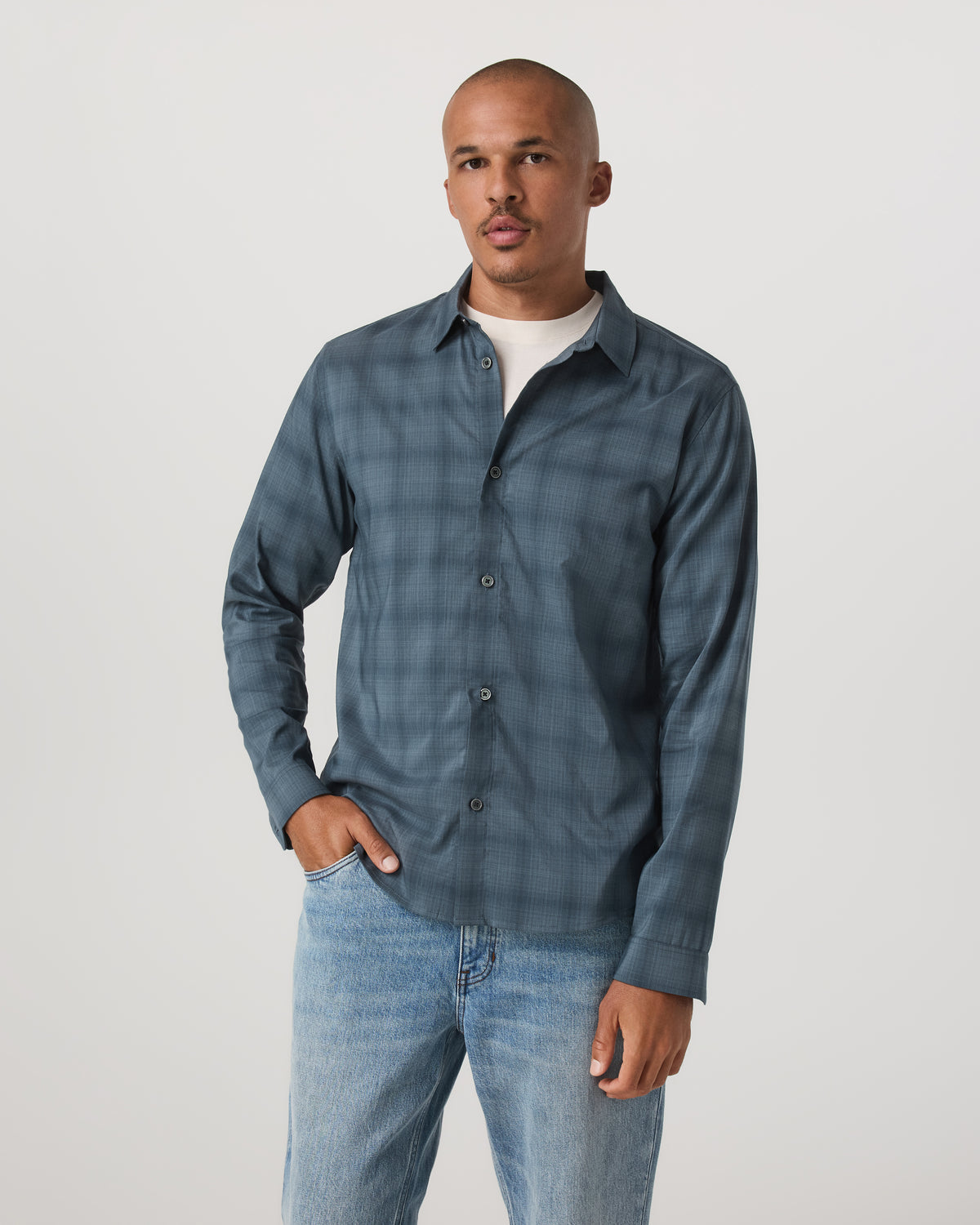 Long Sleeve Plaid Button Down Shirt Men's Abyss Shirt | Vuori sale