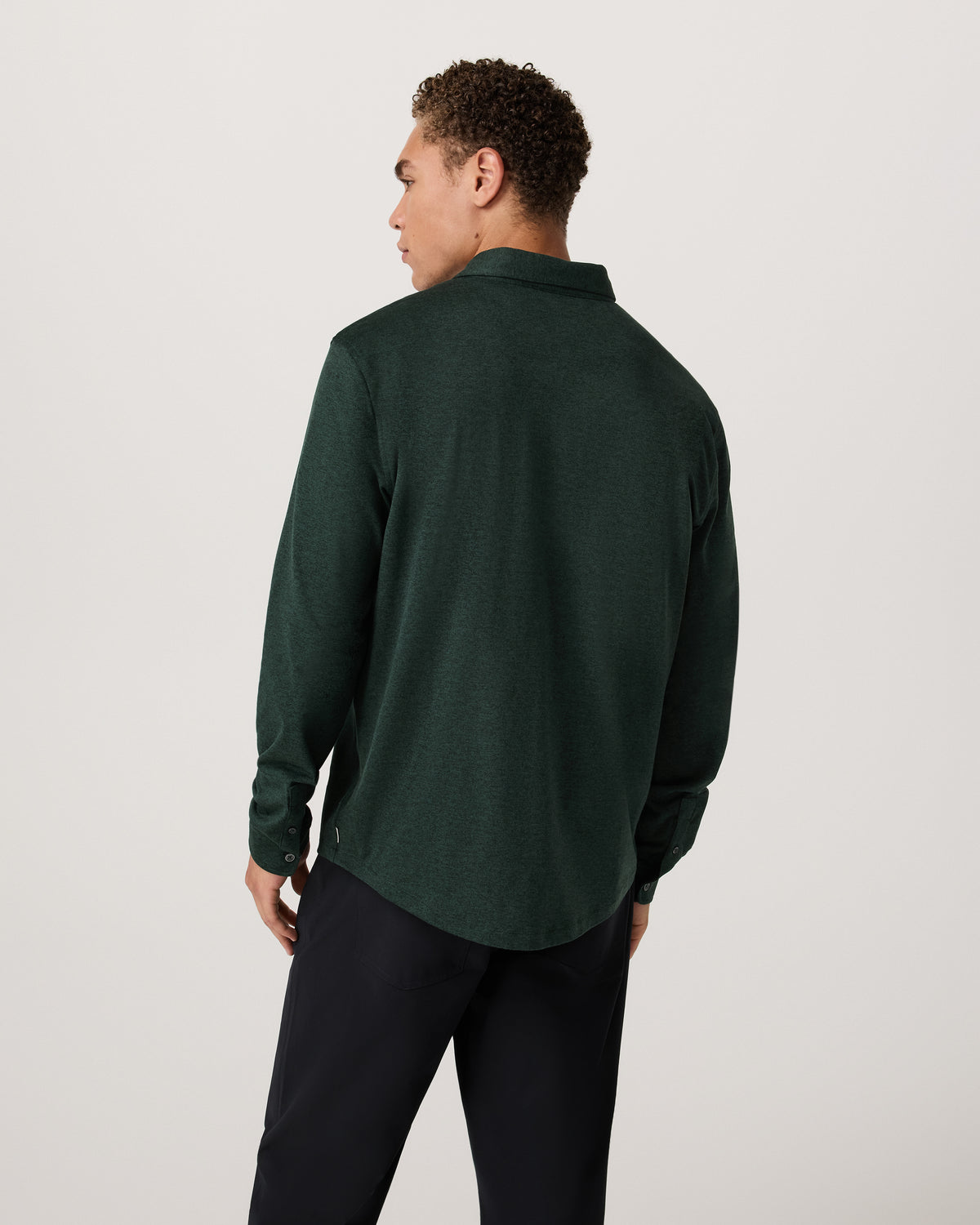 Men's Long Sleeve Ponto Button Down Evergreen Heather | Vuori outlet