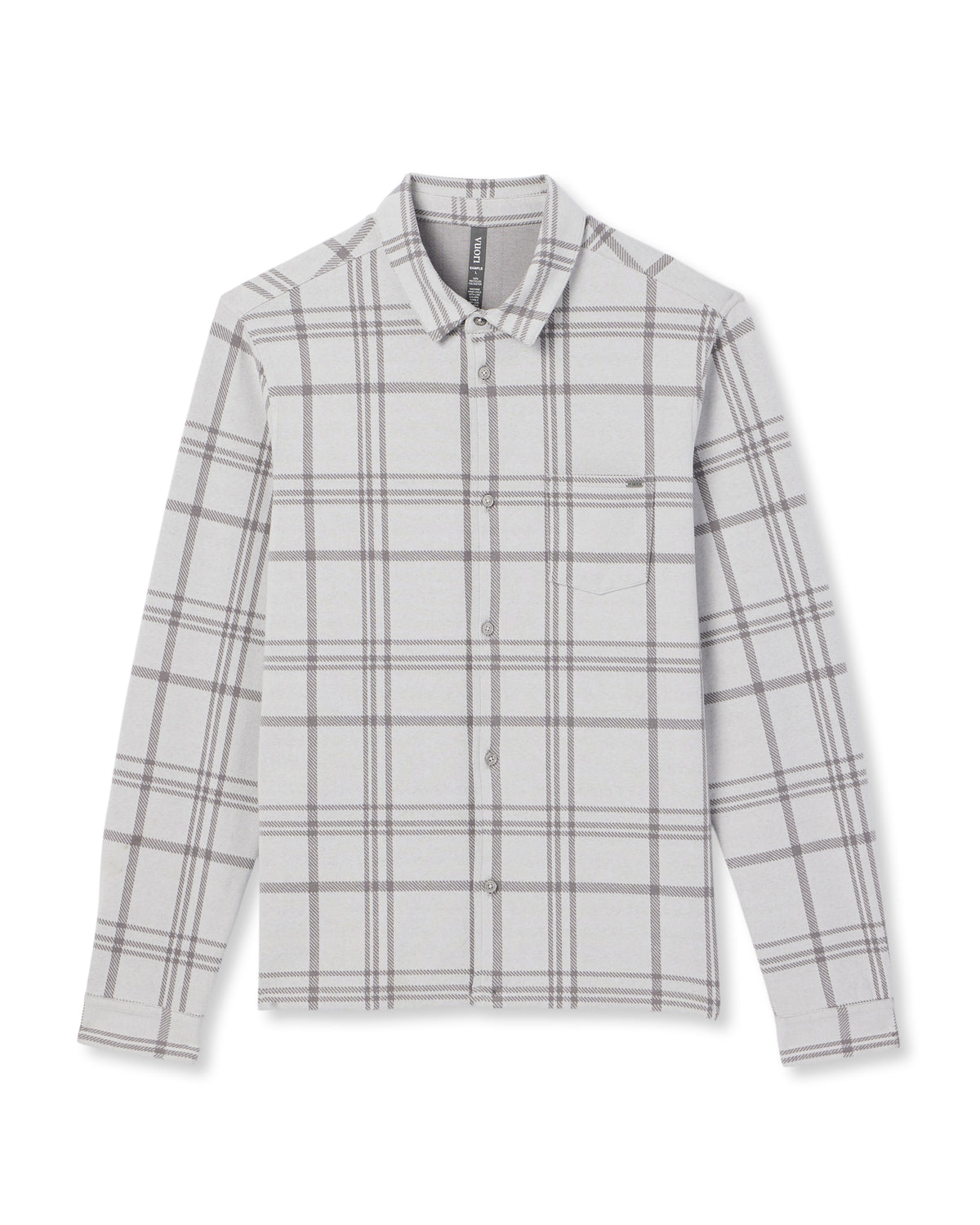 Seaview Plaid Buttondown Shirt Frost Grey | Vuori shop
