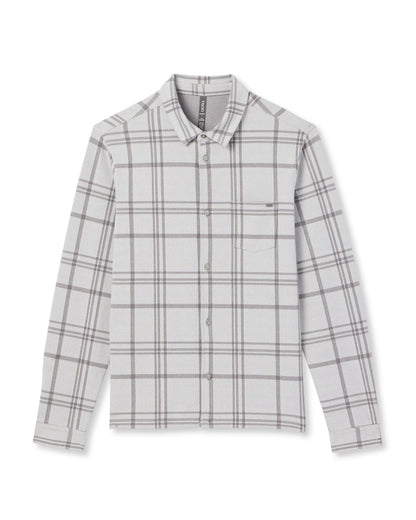 Seaview Plaid Buttondown Shirt Frost Grey | Vuori shop