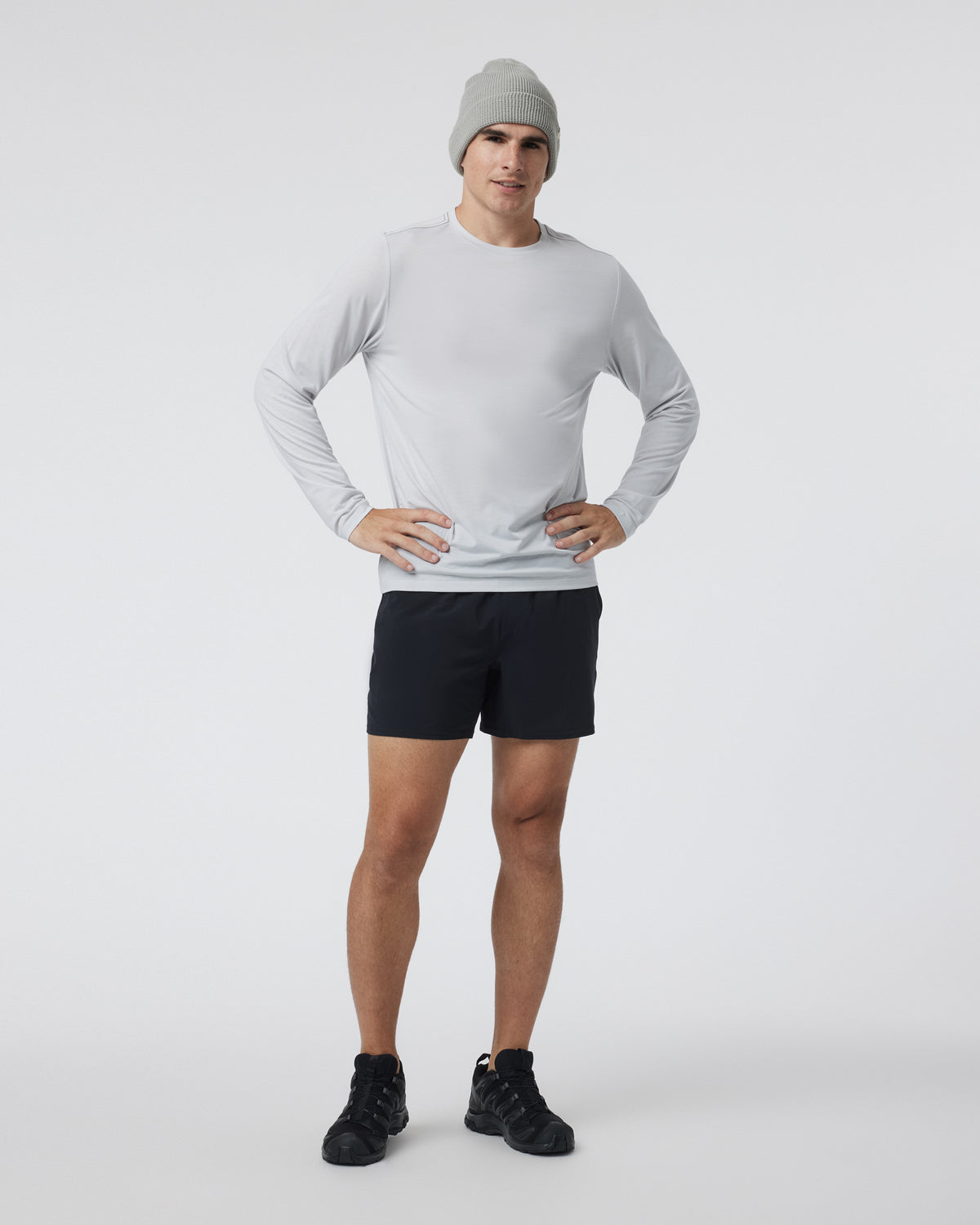 Long Sleeve Current Tech Tee Frost Grey | Vuori onsale